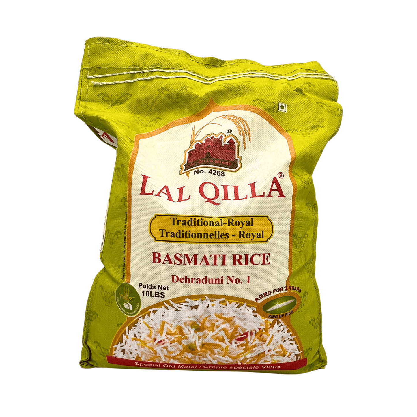 LaL Qilla: Basmati Rice, Traditional Royal, 10 Lbs