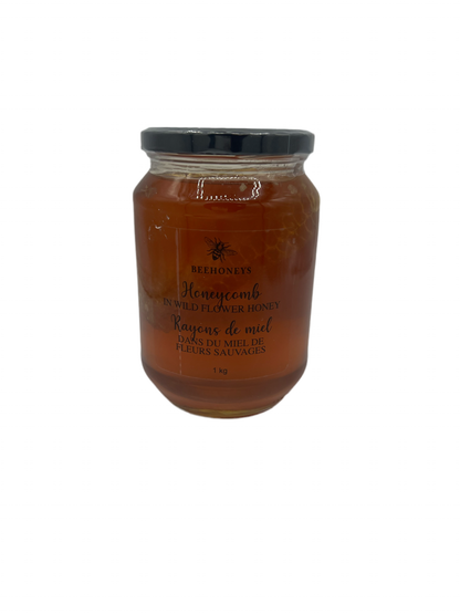 Beehoneys: honeycomb in wild flower honey, 1 kg