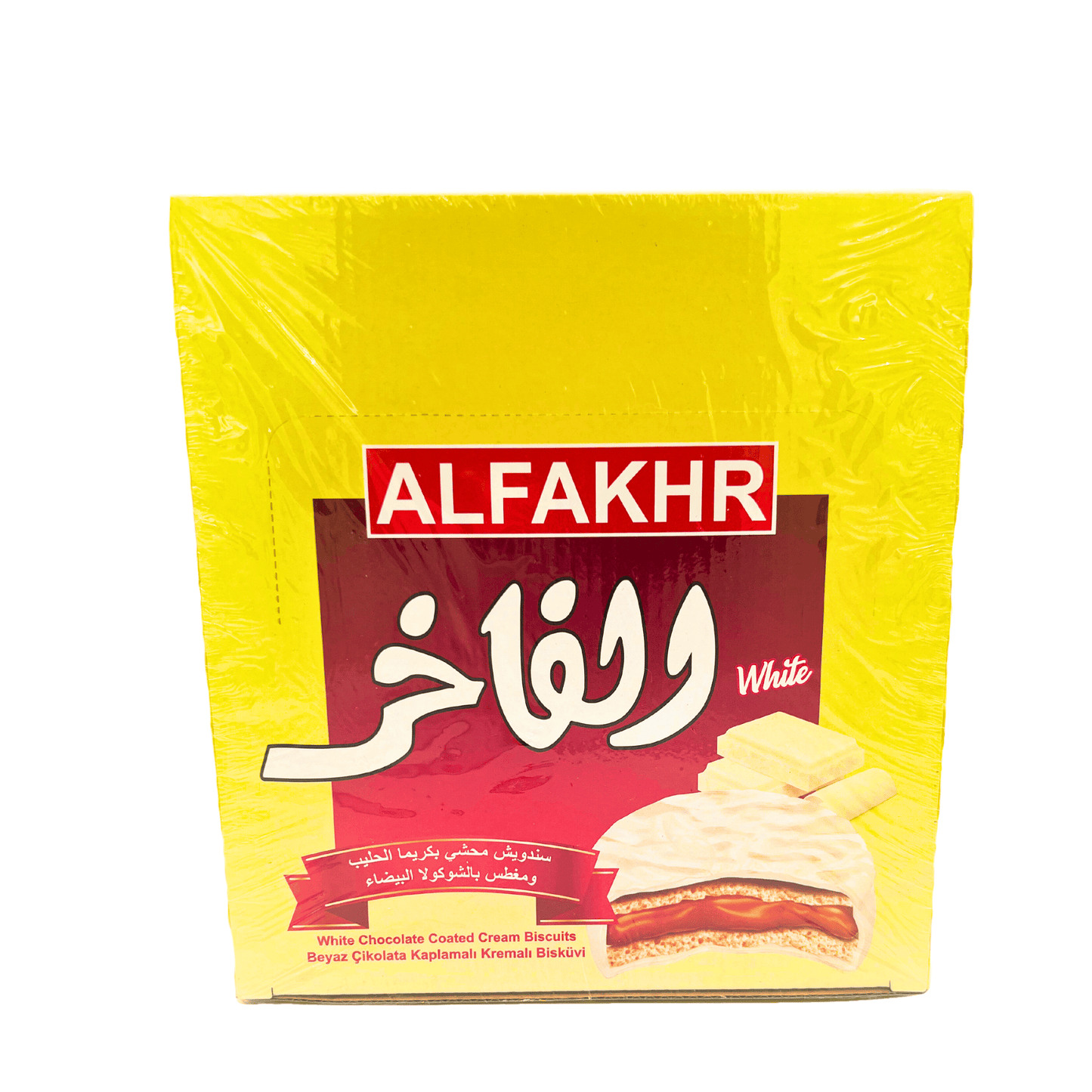 Alfakhr: White Chocolate Coated Cream Biscuits, 24 Pcs