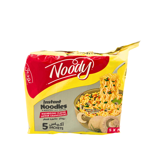 Noody: Instant Noodles, Mushrooms Flavor, 5 x 70 g